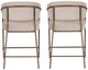 Linon Portland 2-Piece Beige/Bronze Counter Stool Set-5
