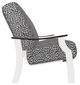 Telescope Casual St. Catherine Agra Classic/Snow Aluminum/Fabric Outdoor MGP Cushion Three-Seat Sofa with Chestnut Rustic Arms-2