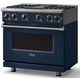 Viking® 7 Series 36" Slate Blue Pro Style Natural Gas Range with 12" Reversible Griddle-2