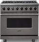 Viking® 7 Series 36" Damascus Gray Pro Style Dual Fuel Range-0