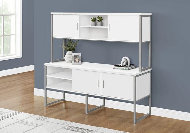 Monarch Specialties Inc. Silver/White 72" Office Credenza-3