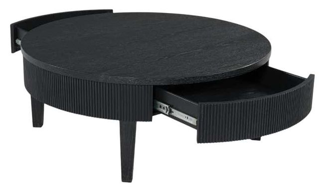 Signature Design by Ashley® Marstream Black Round Cocktail Table-2