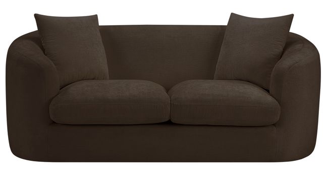 Meridian Furniture Penelope Brown Chenille Fabric Loveseat-1