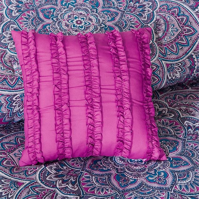 Olliix by Intelligent Design Mila Purple Full/Queen Comforter Set-3