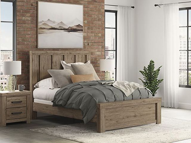 Signature Design by Ashley® Oliandon Light Brown Queen Panel Bed-1
