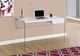 Monarch Specialties Inc. 48"L Glossy White with Tempered Glass Computer Desk-4