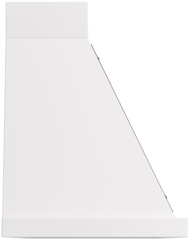 Ilve® Nostalgie II Noblesse 60" White Wall Mounted Range Hood with Burnished Trim-2