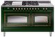 Ilve® Nostalgie II Noblesse 60'' Emerald Green Pro Style Dual Fuel Range with Burnished Trim-0