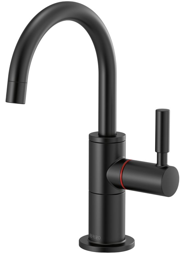 Brizo Odin® Matte Black Instant Hot Faucet with Arc Spout-0