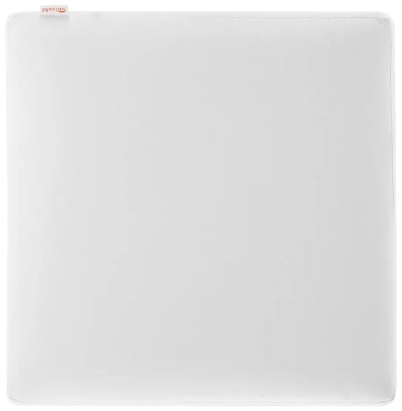 Linon Alora White Aluminum/Fabric Outdoor Ottoman-3