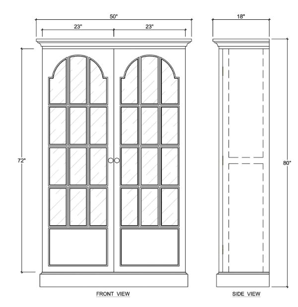 Bramble Customizable Winston Display Cabinet-2