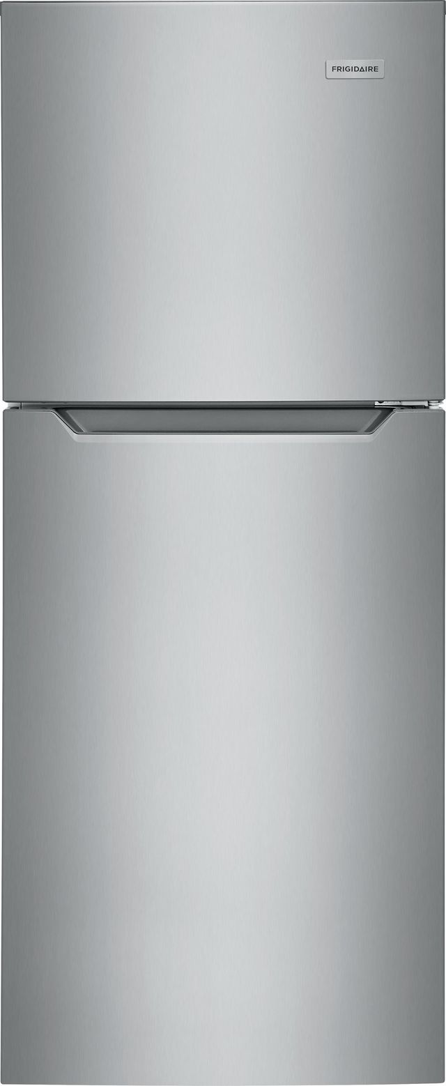 Frigidaire® 10.1 Cu. Ft. Brushed Steel Top Freezer Refrigerator-0