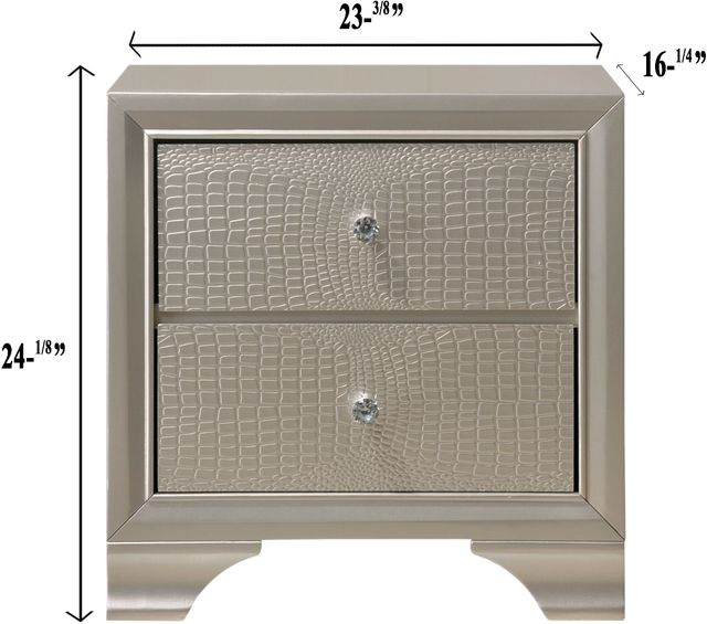 Crown Mark Lyssa Champagne Nightstand-2