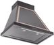 Ilve® Nostalgie II Noblesse 30" Glossy Black Wall Mounted Range Hood with Copper Trim-1