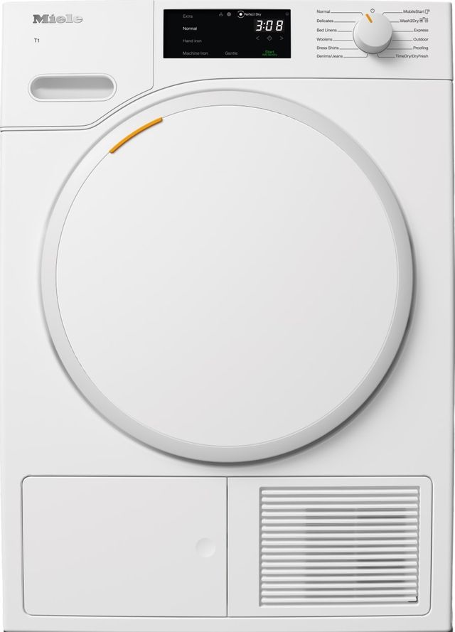 Miele T1 White Edition 4.1 Cu. Ft. Lotus White Electric Ventless Dryer-0