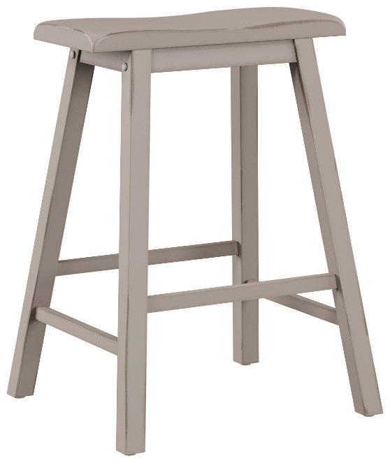 HH2 Home Moreno Distressed Gray Counter Stool-0