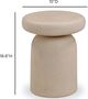 TOV Furniture Lydia Cream Concrete Indoor/Outdoor Side Table-2
