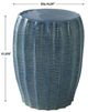 Uttermost® Harbor Aque Blue Ceramic Outdoor Garden Stool-2