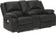 Signature Design by Ashley® Calderwell Black Double Power Reclining Loveseat with Console-0