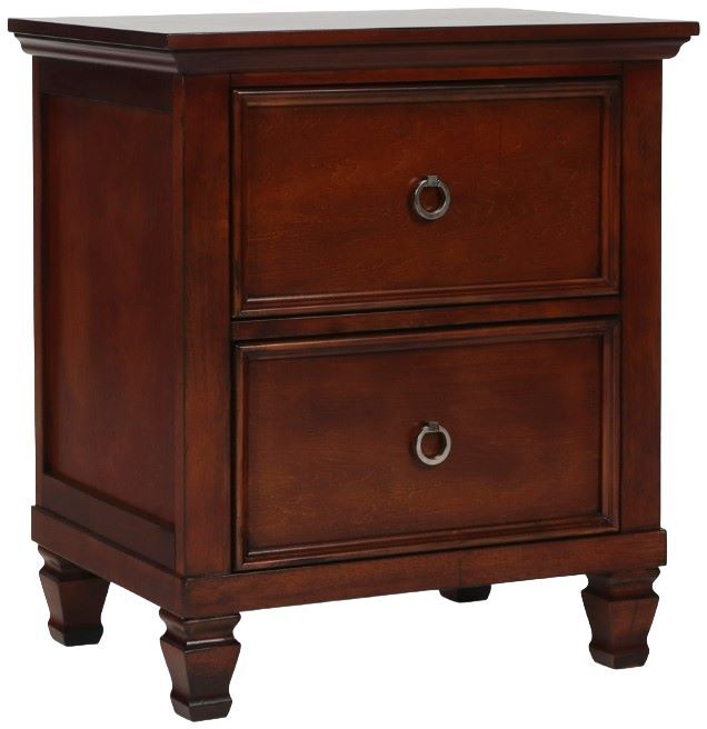 New Classic® Home Furnishings Tamarack 4-Piece Brown Cherry California King Panel Bedroom Set-4