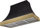 AGA Cascade 36" Matte Black Wall Mounted Range Hood  with Antique Brass Trim-0