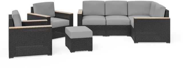 homestyles® Boca Raton 4-Piece Brown Sectional Set-0