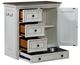 Liberty Furniture Magnolia Manor Antique White/Weathered Bark Pet Feeder Cabinet-4