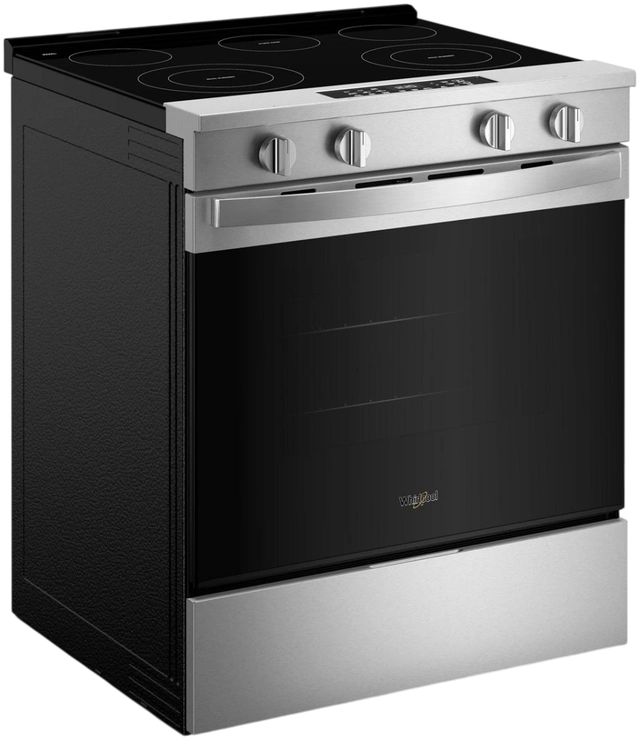 Whirlpool® 30'' Stainless Steel Smart Slide-In Electric Range with Air Cooking Technology and Steam Clean-3