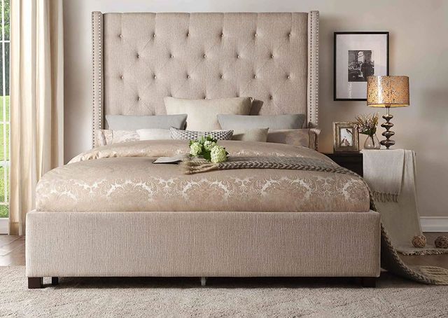 Homelegance® Fairborn Beige Queen Platform Bed-1