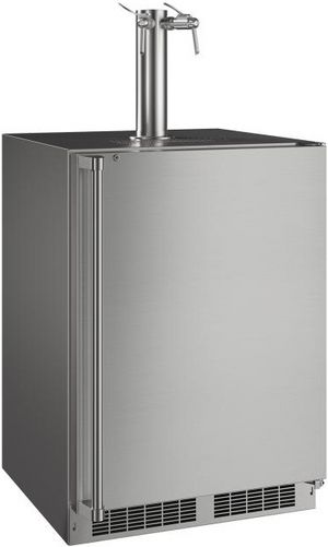 front view of the Marvel 5.7 Cu. Ft. Stainless Steel Outdoor Kegerator
