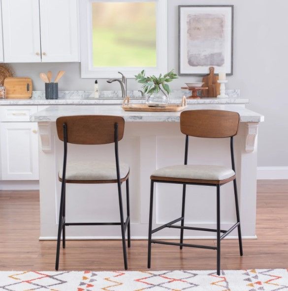 Powell® Telaco Black/Cream Counter Stool-1