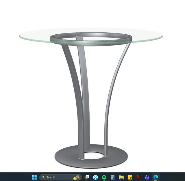 Amisco Customizable Dalia Glass Top 38" Counter Height Table-0