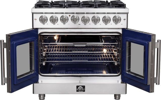 FORNO® Massimo 36" Stainless Steel Pro Style Dual Fuel Range-1