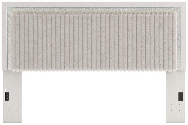 Signature Design by Ashley® Birmonton White King Upholstered Panel Headboard-1