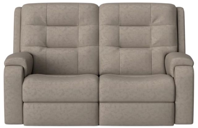 Flexsteel® Customizable Arlo Leather Power Reclining Loveseat with Power Headrests-3