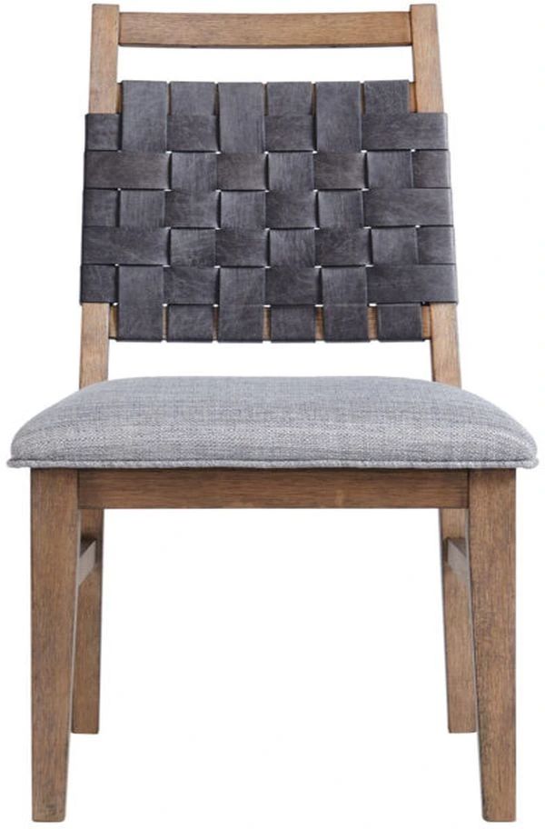 Intercon Oslo Gray/Weathered Chestnut Dining Side Chair-2