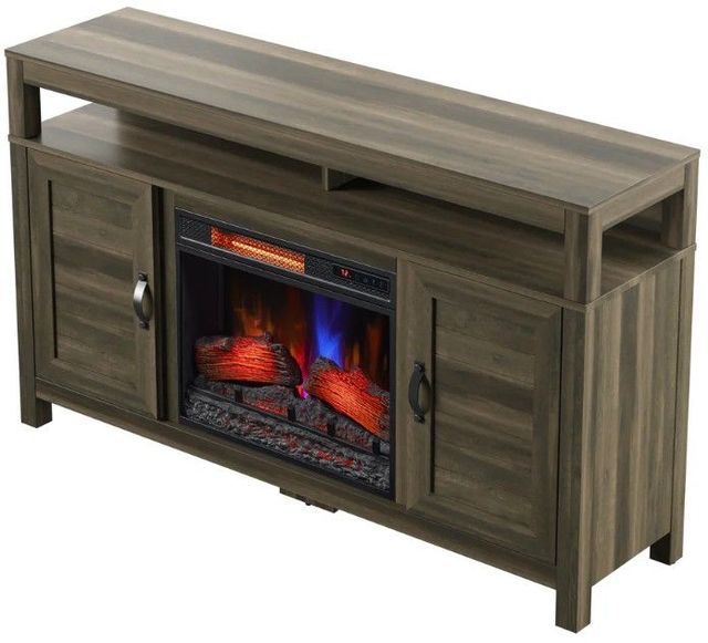 ClassicFlame® Brown 60" TV Stand with Electric Fireplace-4