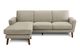 Monarch Specialties Inc. Light Brown 86" Sofa Lounger and Reversible Chaise-0