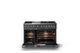 Viking® 5 Series 48" Cast Black Pro Style Dual Fuel (NG) Range with Polished Chrome Trim-1