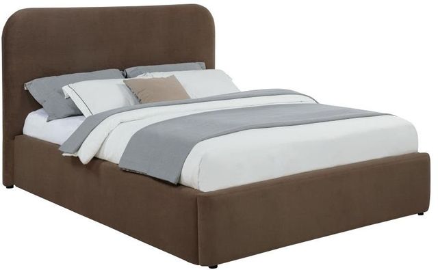 Coaster® Anders Chocolate Queen Upholstered Lift Platform Storage Bed-3