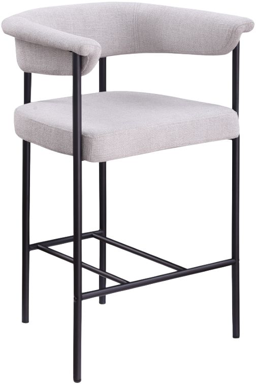 Meridian Furniture Malin Gray/Matte Black Counter Stool-0