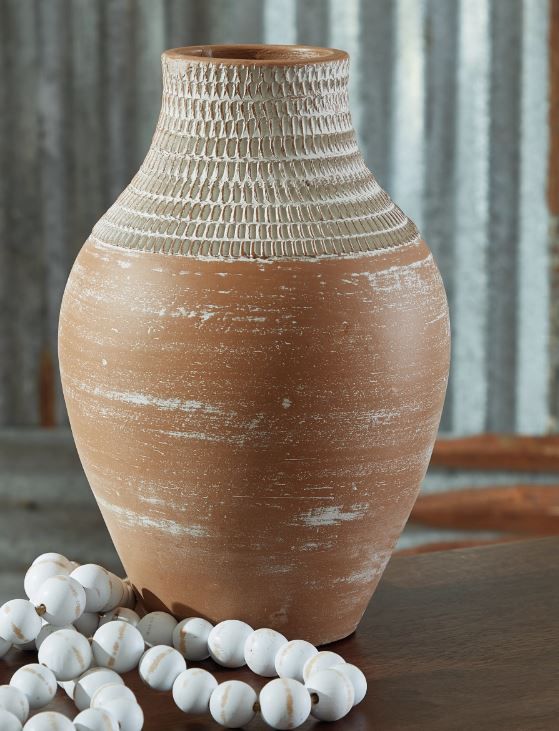 Signature Design by Ashley® Reclove Distressed White 13" Vase-2