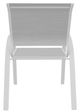 Telescope Casual Aruba Abalone/White Aluminum/Fabric Outdoor Sling Stacking Cafe Chair-3