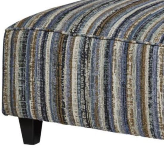 Fusion Furniture Griffin Linen Tin Roof Aluminum Cocktail Ottoman-1