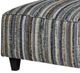 Fusion Furniture Griffin Linen Tin Roof Aluminum Cocktail Ottoman-1