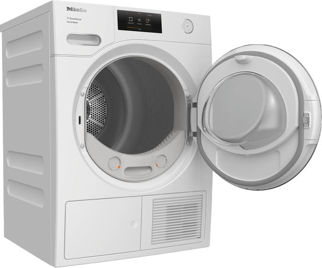 Miele T1 White Edition 4.03 Cu. Ft. Lotus White Electric Ventless Dryer with SteamFinish-1