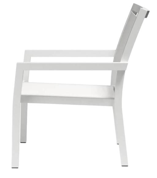 Sunset West Naples Satin White Metal Outdoor Club Chair-3