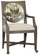Fairfield® Customizable Rocco Dining Arm Chair with 2 Casters-0