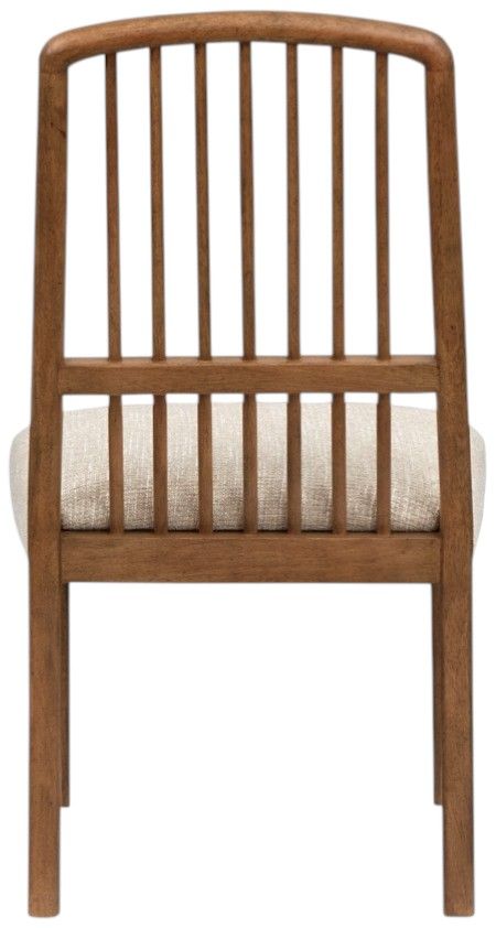 Magnussen Home® Woodward Dark Clove Brown Dining Side Chair with Upholstered Seat and Wood Slat Back-4