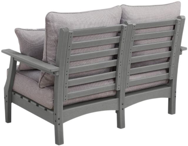 Signature Design by Ashley® Lone View Bay Gray Fabric/Plastic Outdoor Loveseat-3